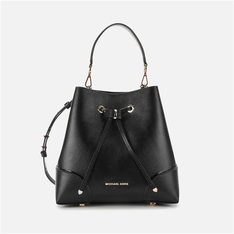 michael kors mercer medium handbag bkack|Michael Kors mercer bucket bag.